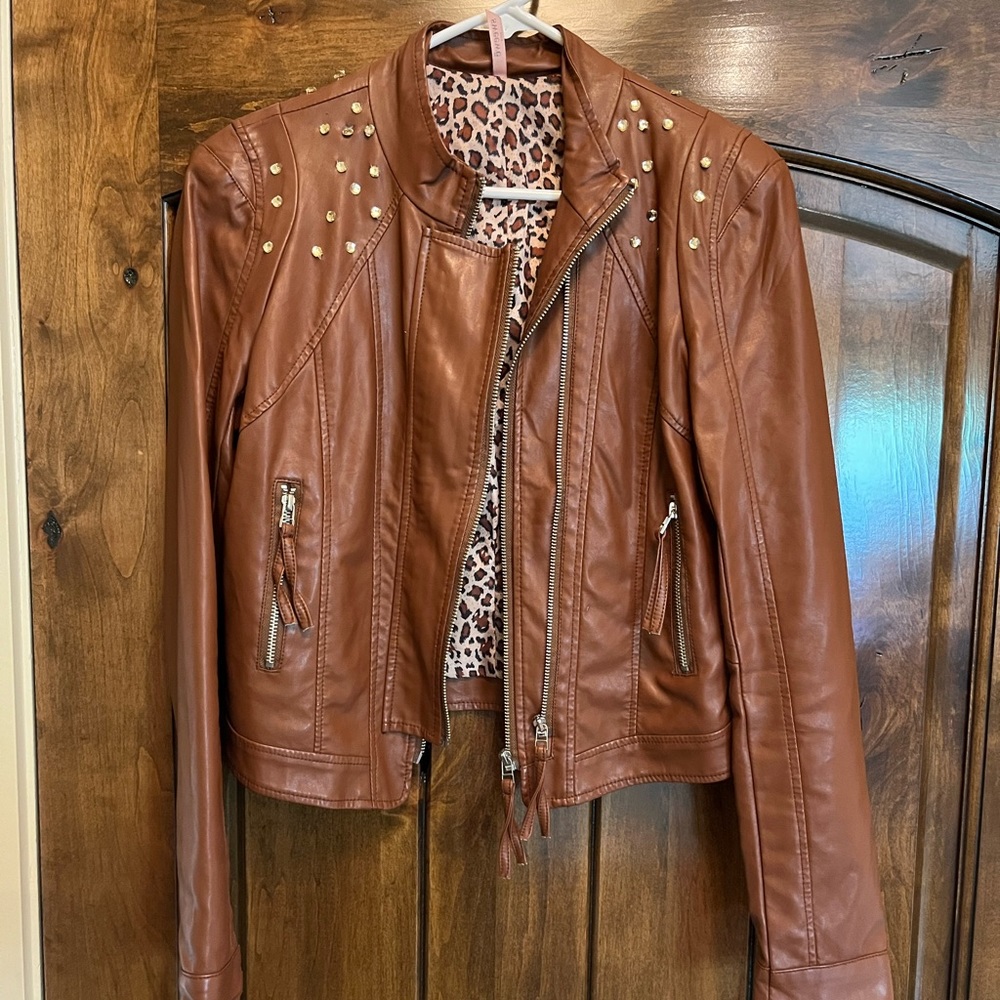 Faux leather jacket